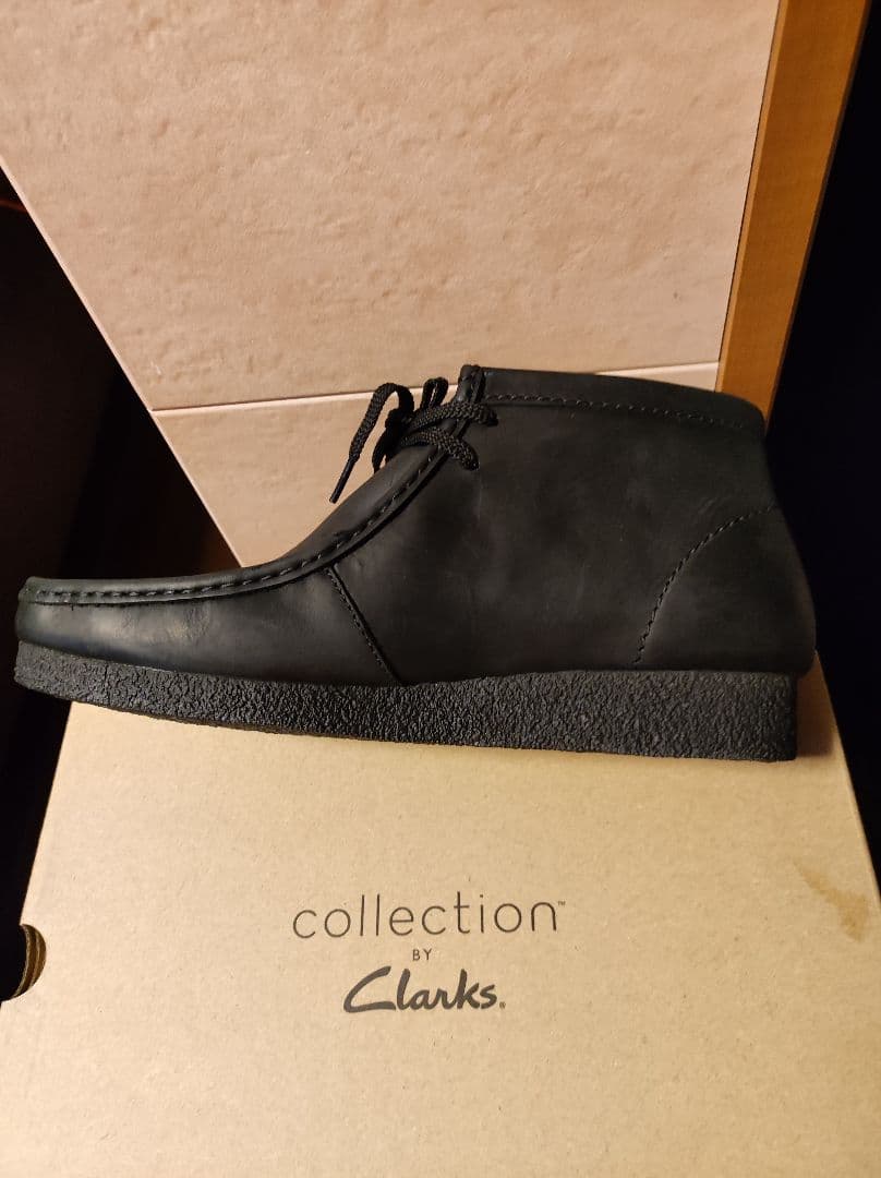 【新品】クラークス ワラビーブーツ　シェイカーブーツ 27.5cmブラックレザー