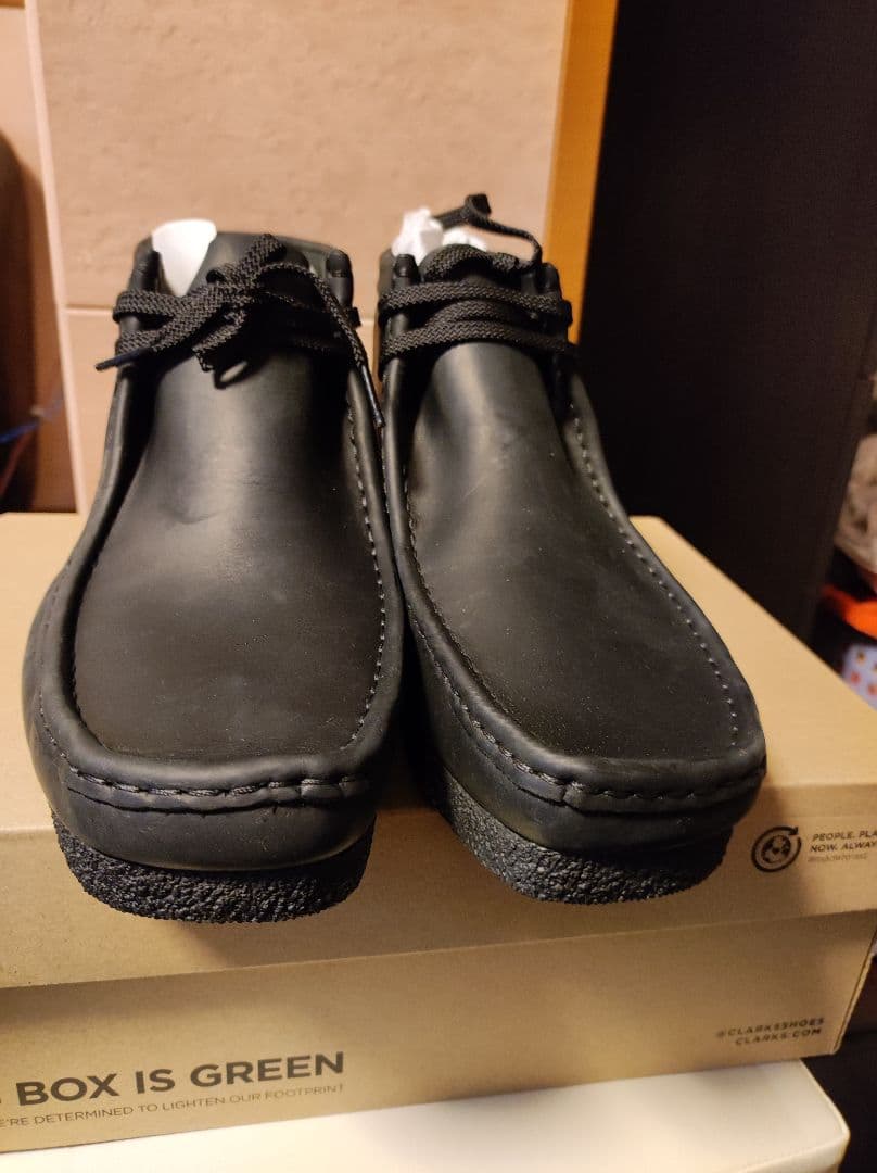 【新品】クラークス ワラビーブーツ　シェイカーブーツ 27.5cmブラックレザー