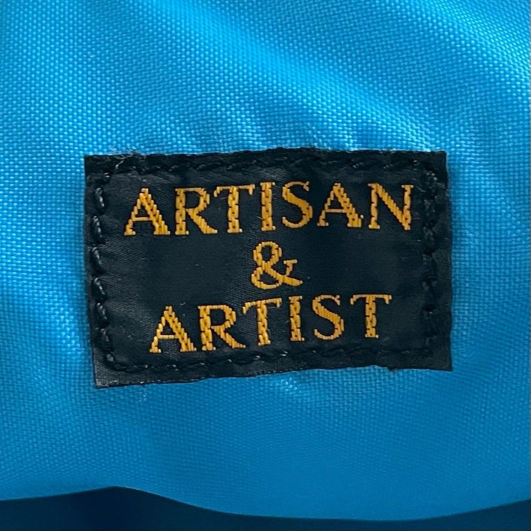 ARTISAN&ARTIST 持ち手レザー　ナイロンボストンバッグ 大容量