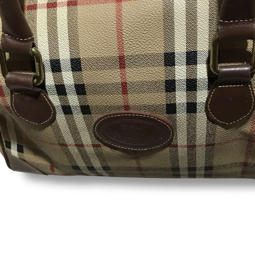 【人気商品】burberrys ミニボストン　ホースロゴ　ノバチェック