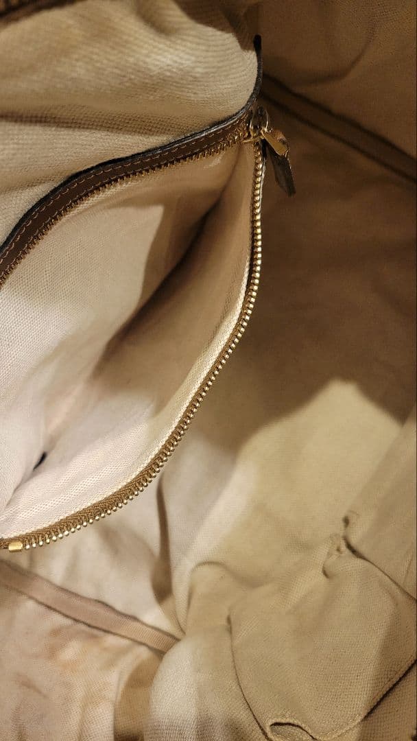 GUCCI グッチ ストライプデザイン ボストンバッグ スウェード レザー