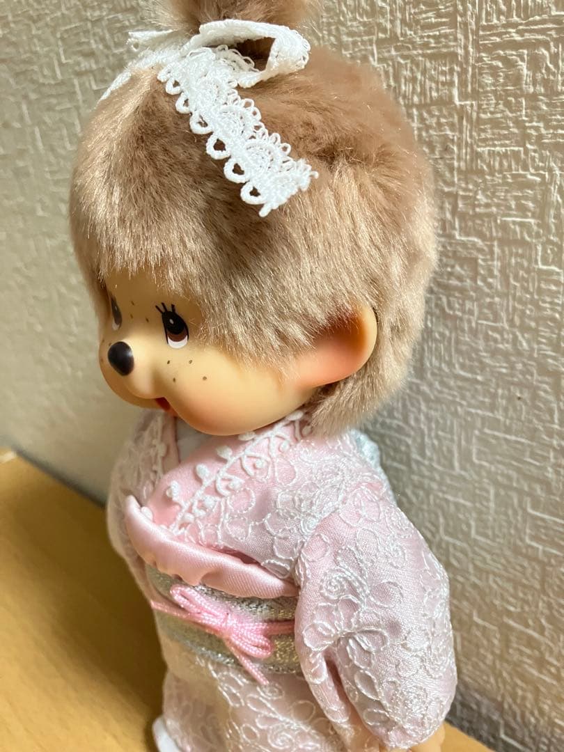 新品タグ付き☆ 未使用 久月オリジナル お着物モンチッチ　ミルクティブラウン