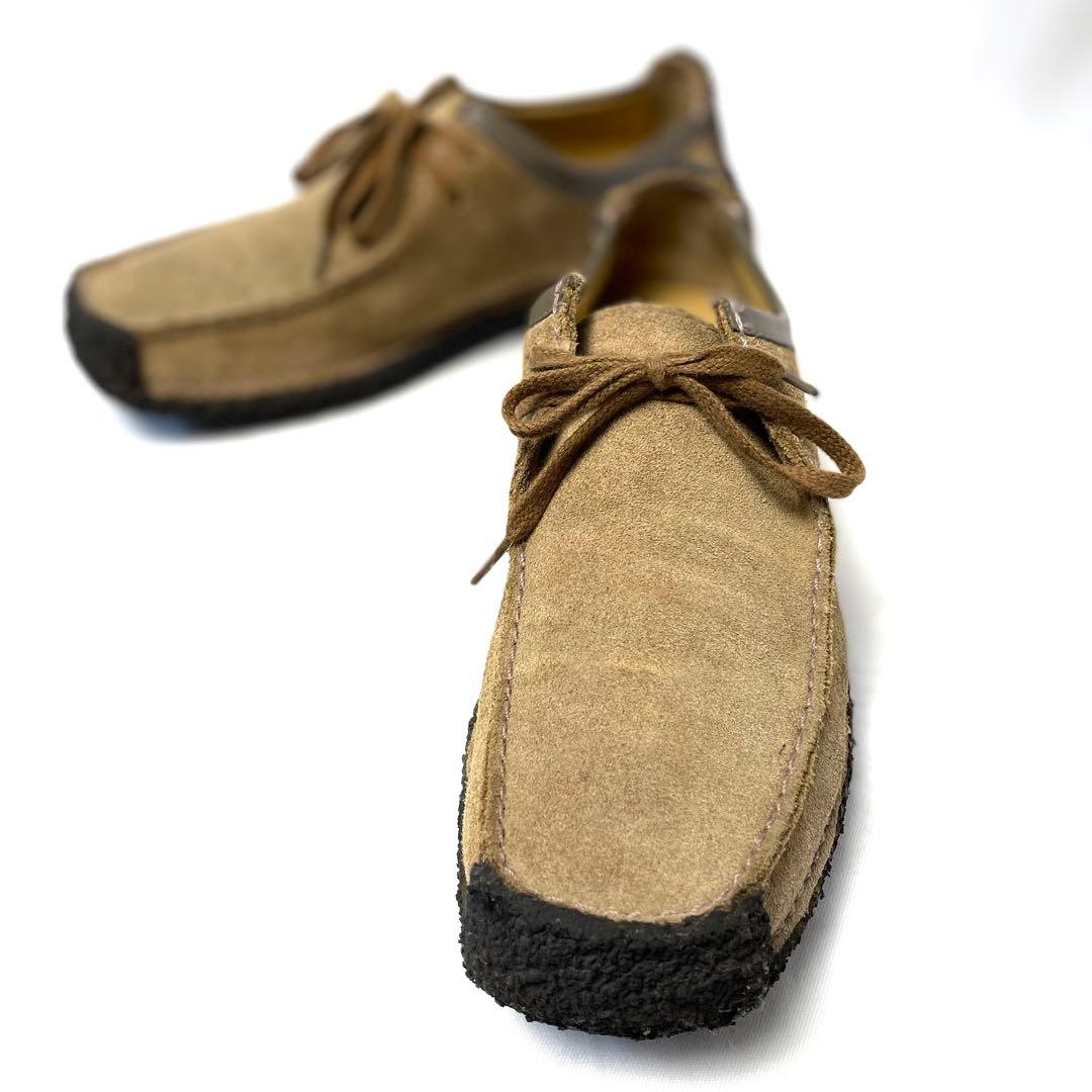 Clarks クラークス27cm ナタリー 本革 ベージュ チャーム付き 美品