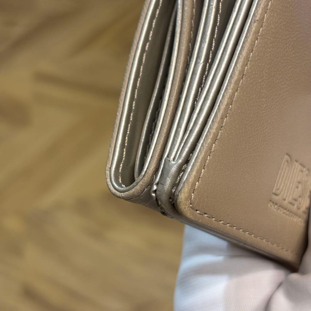 【未使用品】DIESEL ディーゼル 三つ折り財布 ミニ財布 男女共用 ベージュ