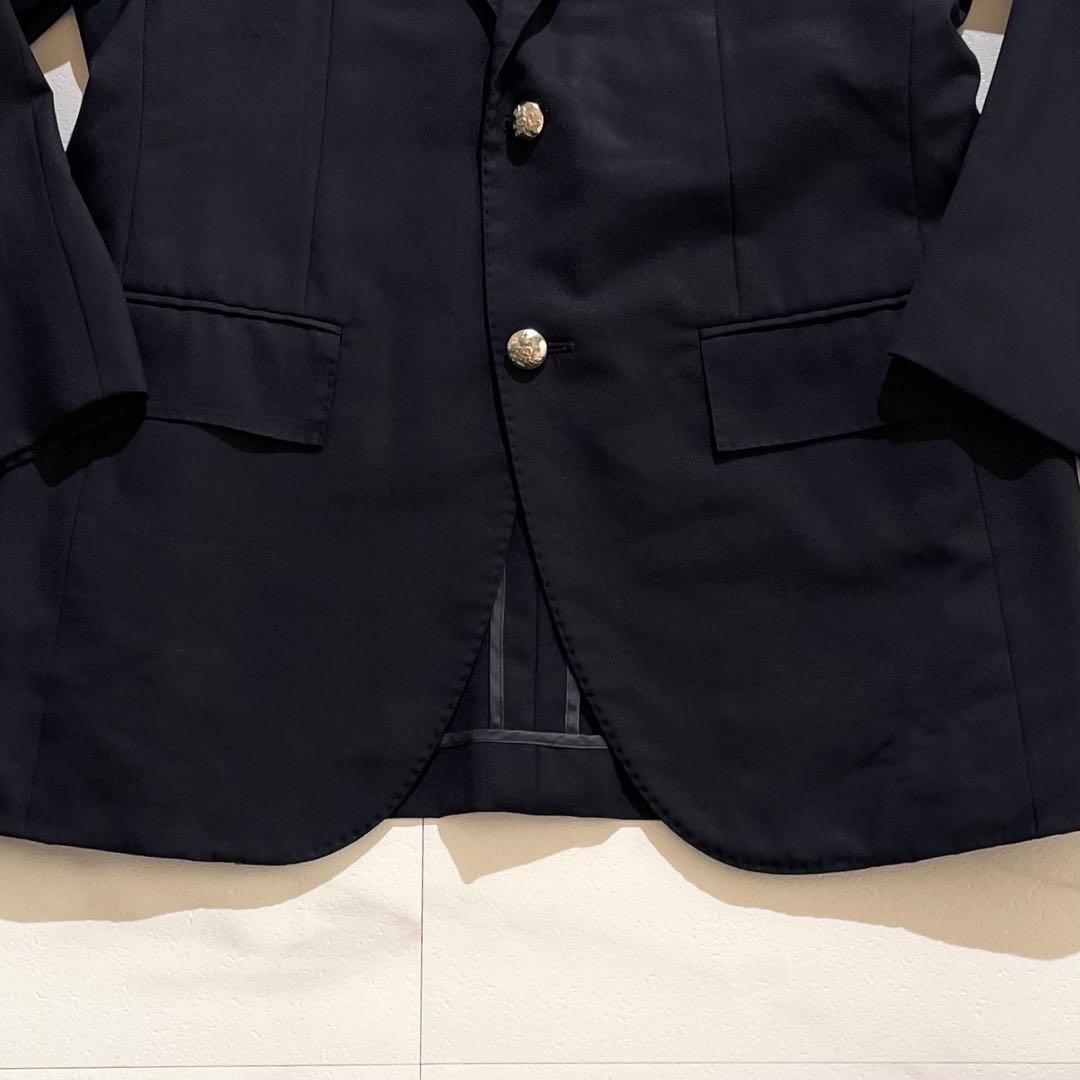【美品】ラルフローレン 紺ブレ 銀ボタン Lサイズ シングル 背抜き ウール