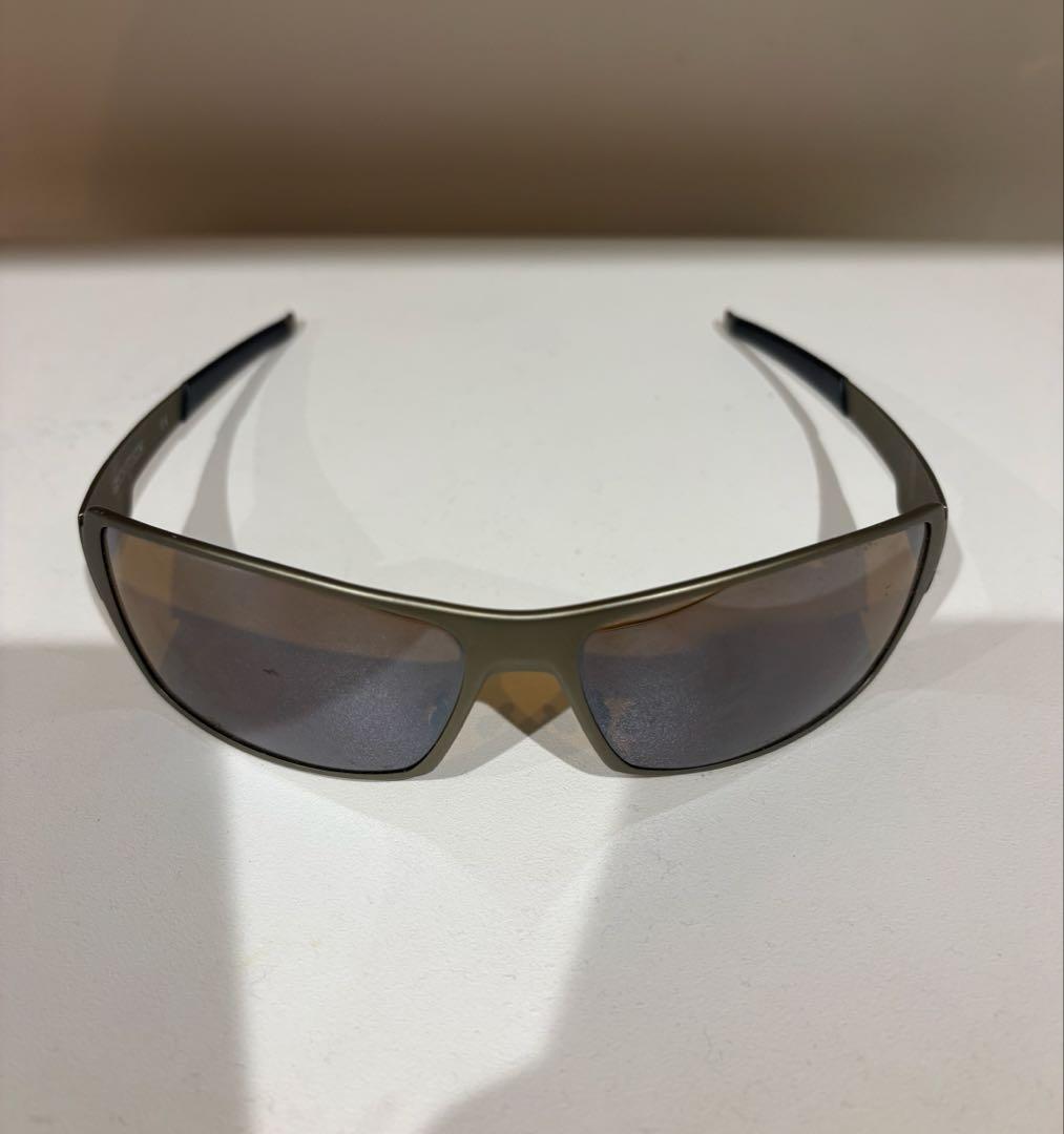 Oakley スポーツサングラス シルバー/ブラウン スパイク90年代美品
