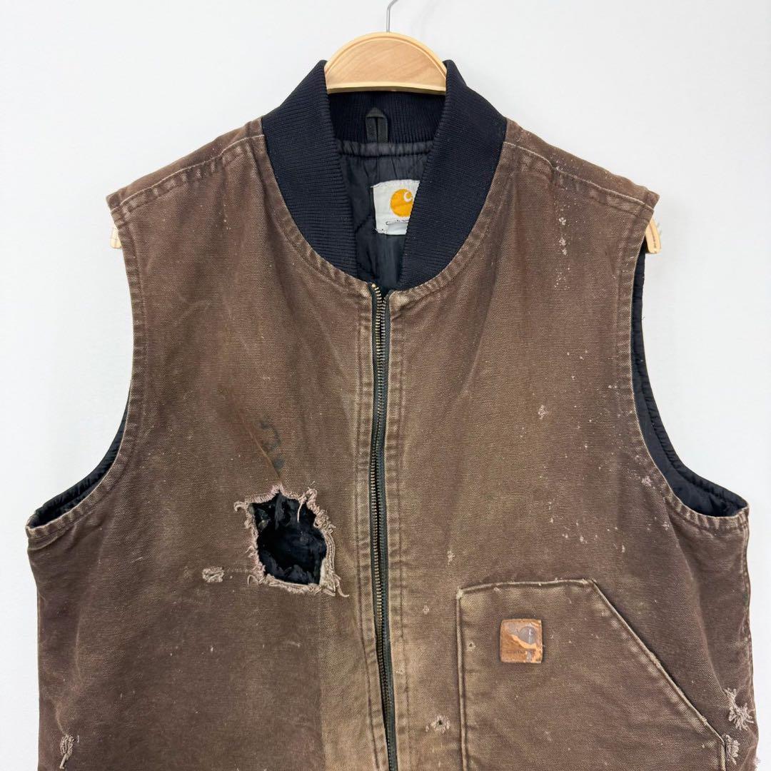 Carhartt カーハート 裏地キルティング ダック地 ベスト S105b