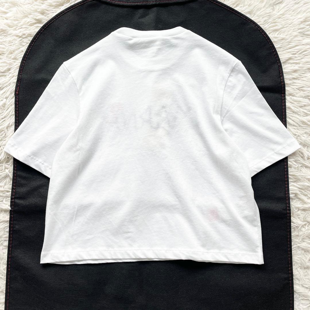 未使用品 タグ付 MARUNI ロゴ刺繍 Tシャツ クルーネック トップス 白
