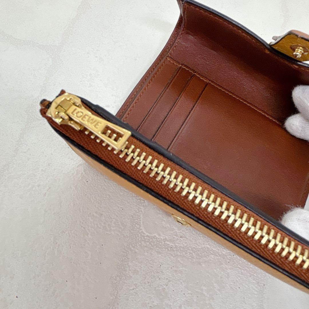 LOEWE ロエベ バーティカルウォレット イエロー 三つ折り財布 財布 美品
