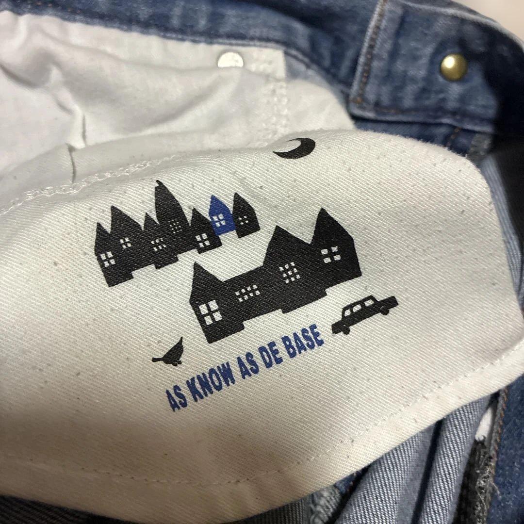 ASKNWASDEBASE刺繍パッチワークデニムパンツ