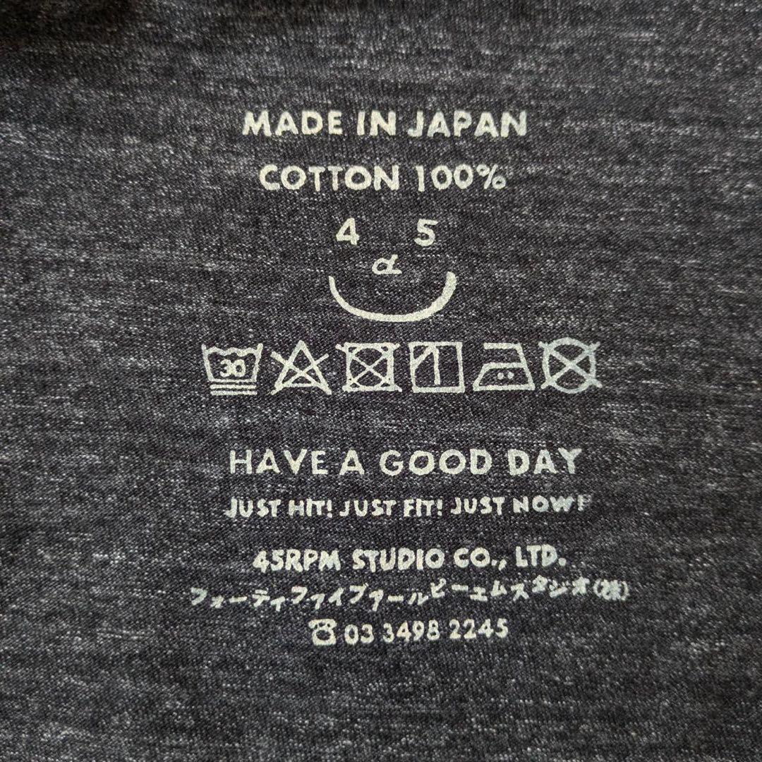 45R Rピギー刺繍Tシャツ　コットン　サイズ4 日本製　大きめ