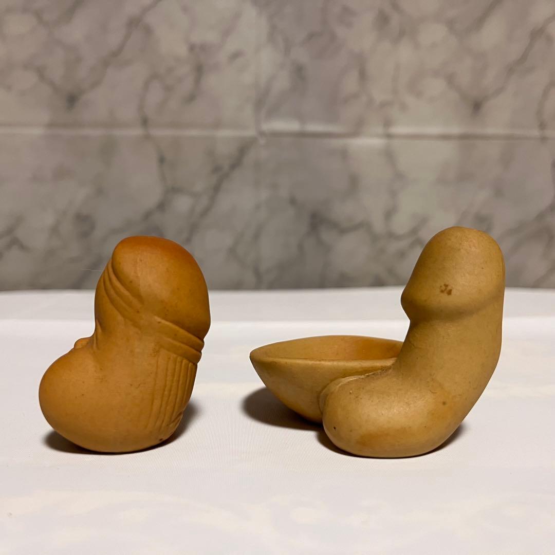 値下げ⬇️【美品】縁起物 お多福 置物 春画 男根 子宝 陶器 秘宝館 郷土玩具
