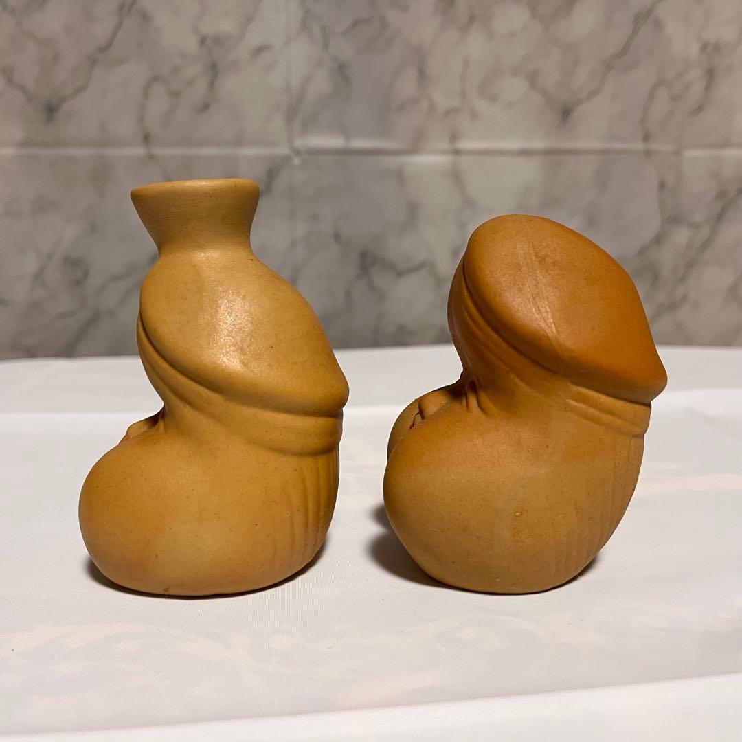 値下げ⬇️【美品】縁起物 お多福 置物 春画 男根 子宝 陶器 秘宝館 郷土玩具