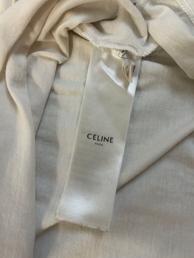 CELINE ホワイト Tシャツ