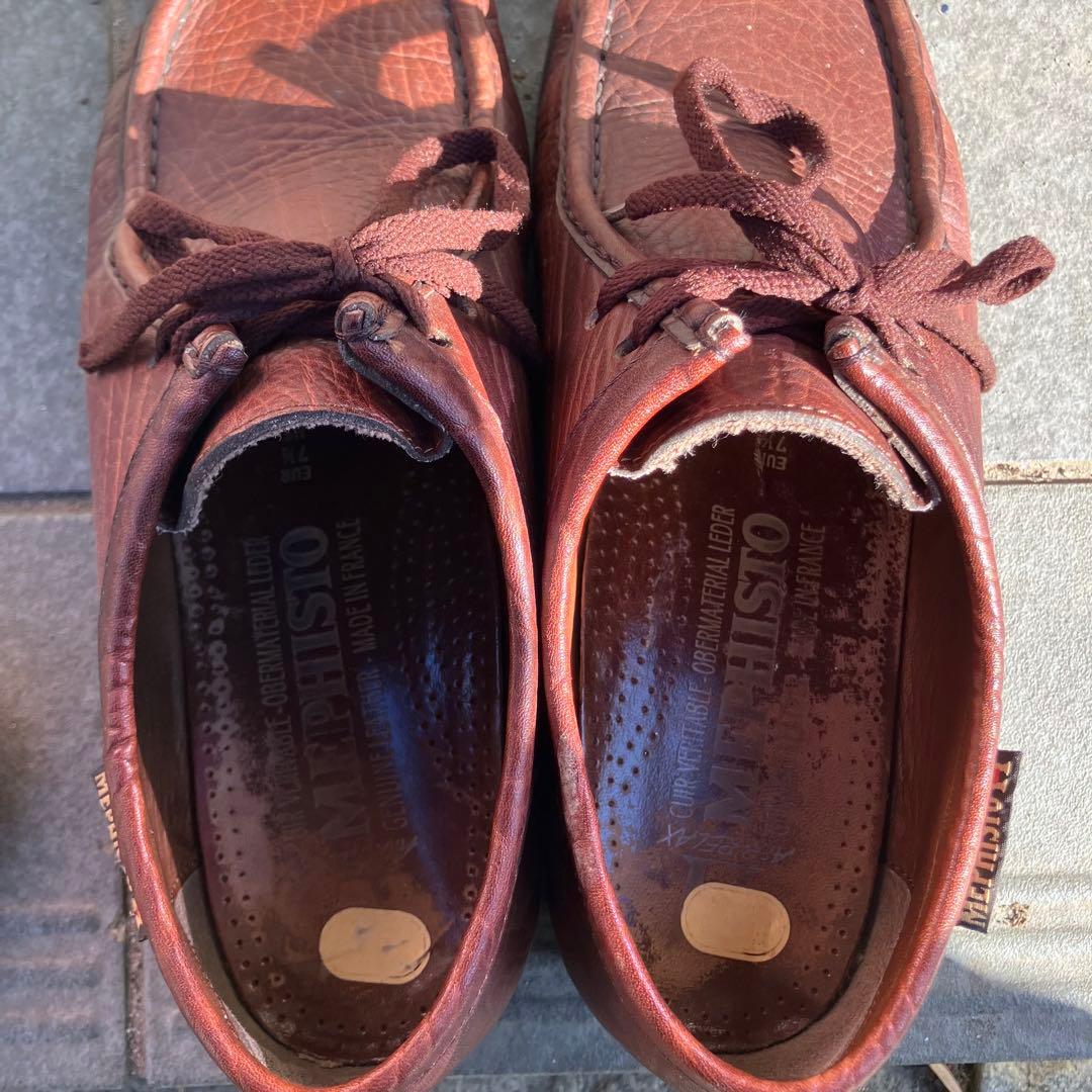 ブラウン レザー モカシン　mephisto
