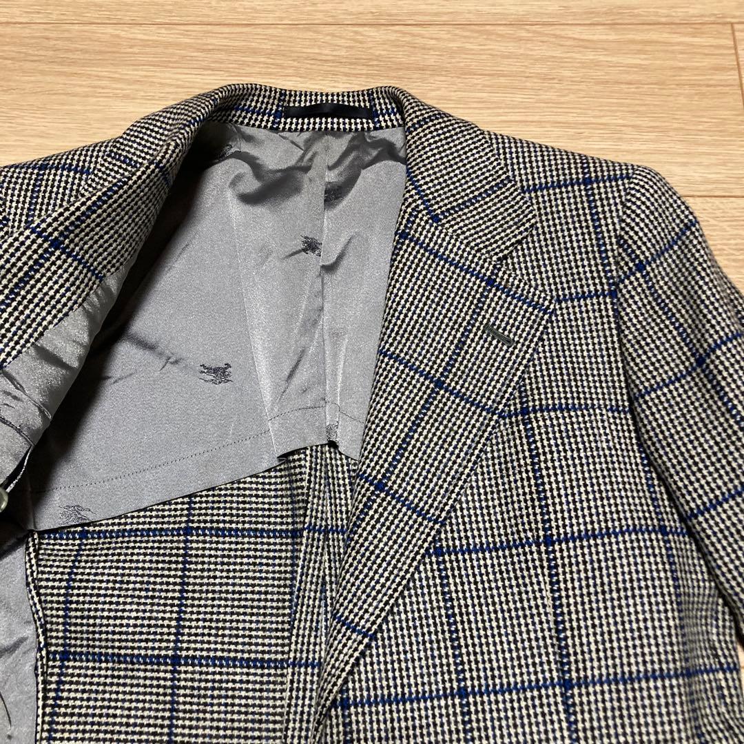 専用Burberry's カシミア混 くるみボタンテーラードジャケット　千鳥格子