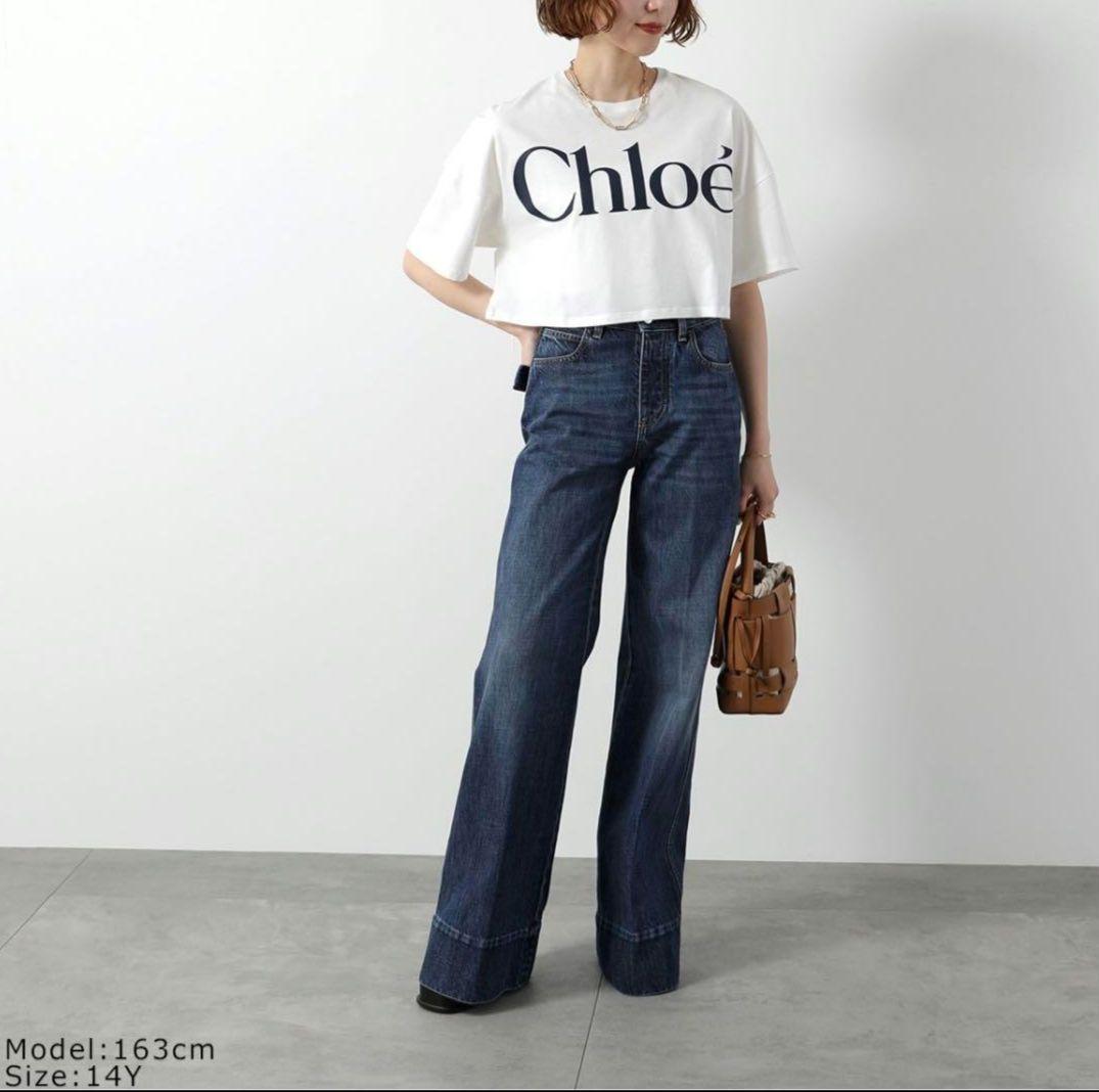 クロエ Chloe Tシャツ ホワイト キッズ 大人OK 14Y