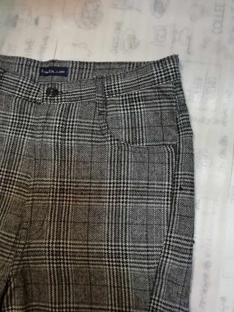 ビットブルー チェック ウール サルエルパンツ+デニムサルエルパンツ2本