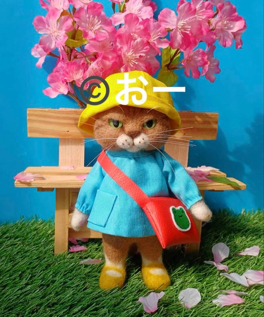 羊毛フェルト⭐︎ 入園　春　桜　猫