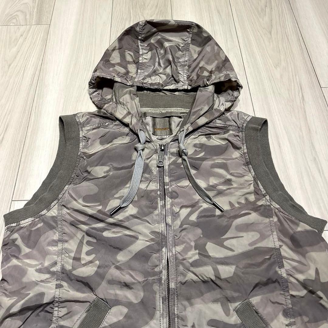 トップス 00s DIESEL camo nylon vest archive y2k