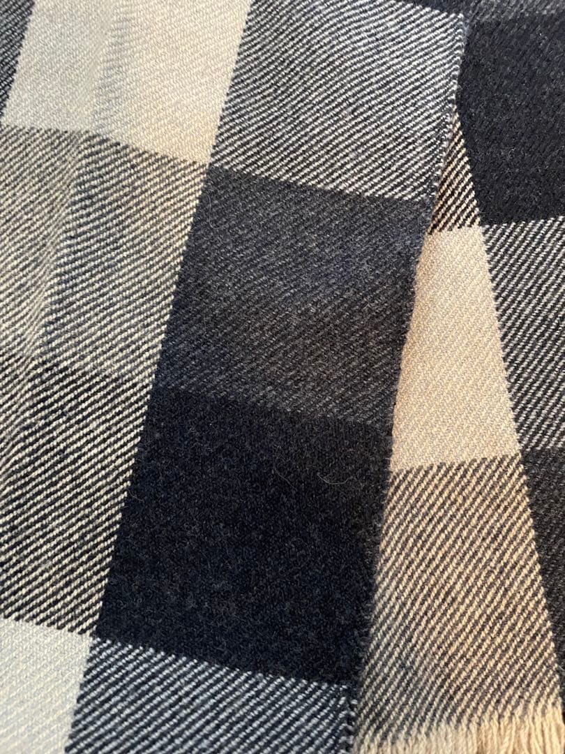 【美品】マーガレットハウエルBLOCK CHECK SCARF（神南店・OS限定