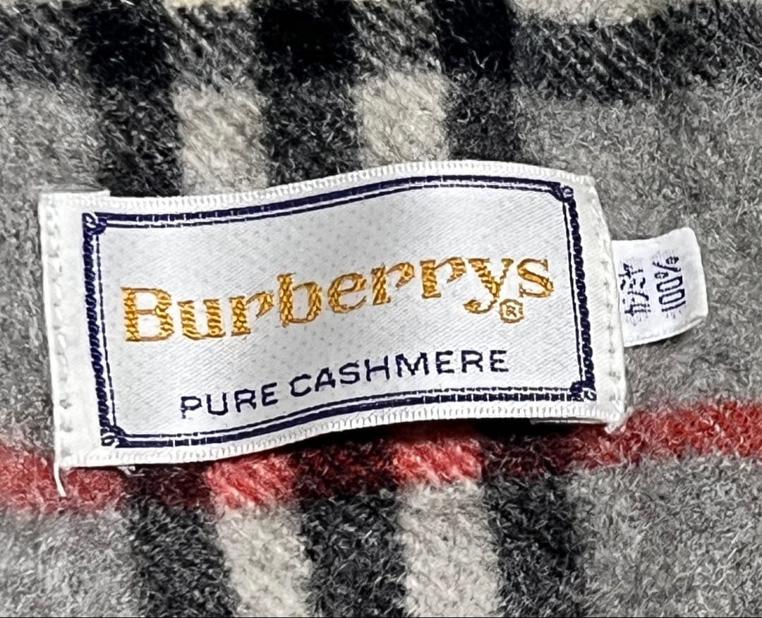 《美品》Burberrys カシミヤ100% チェックマフラー