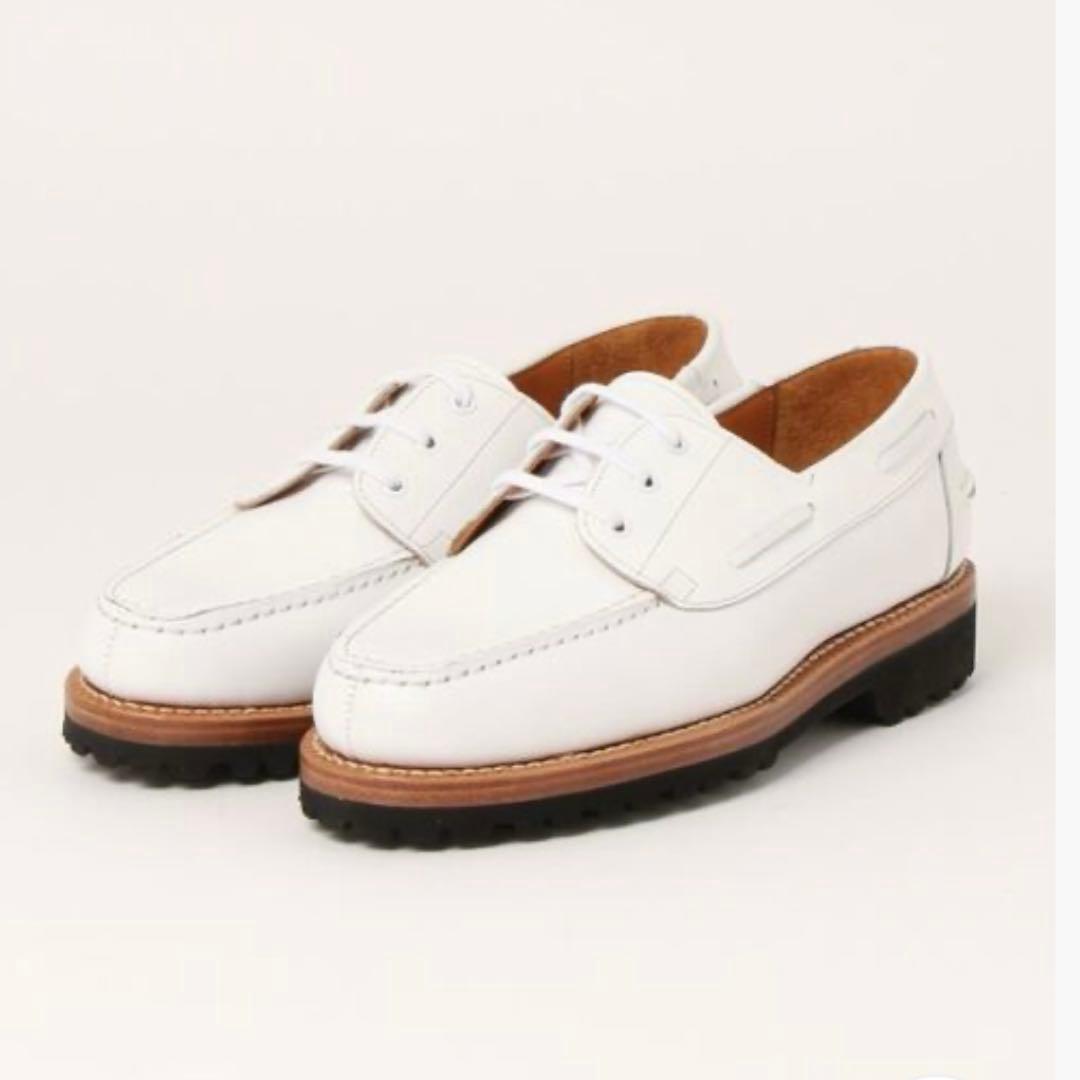 未使用★ジャランスリウァヤ サイズ7 BOAT SHOES 白 26㎝