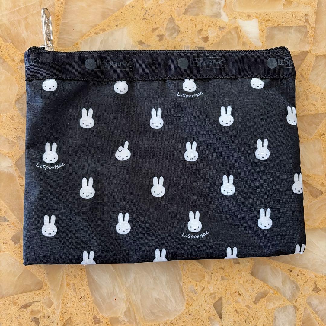 LeSportsac ボストンバッグ miffy柄　ポーチ(未使用)付き