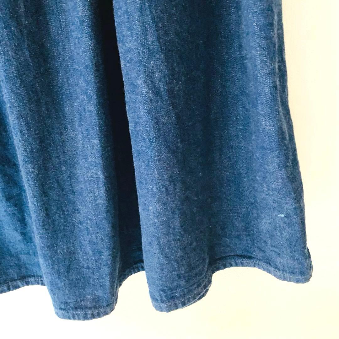 美品✨orSlow オアスロウ デニム ギャザー ロングスカート 日本製