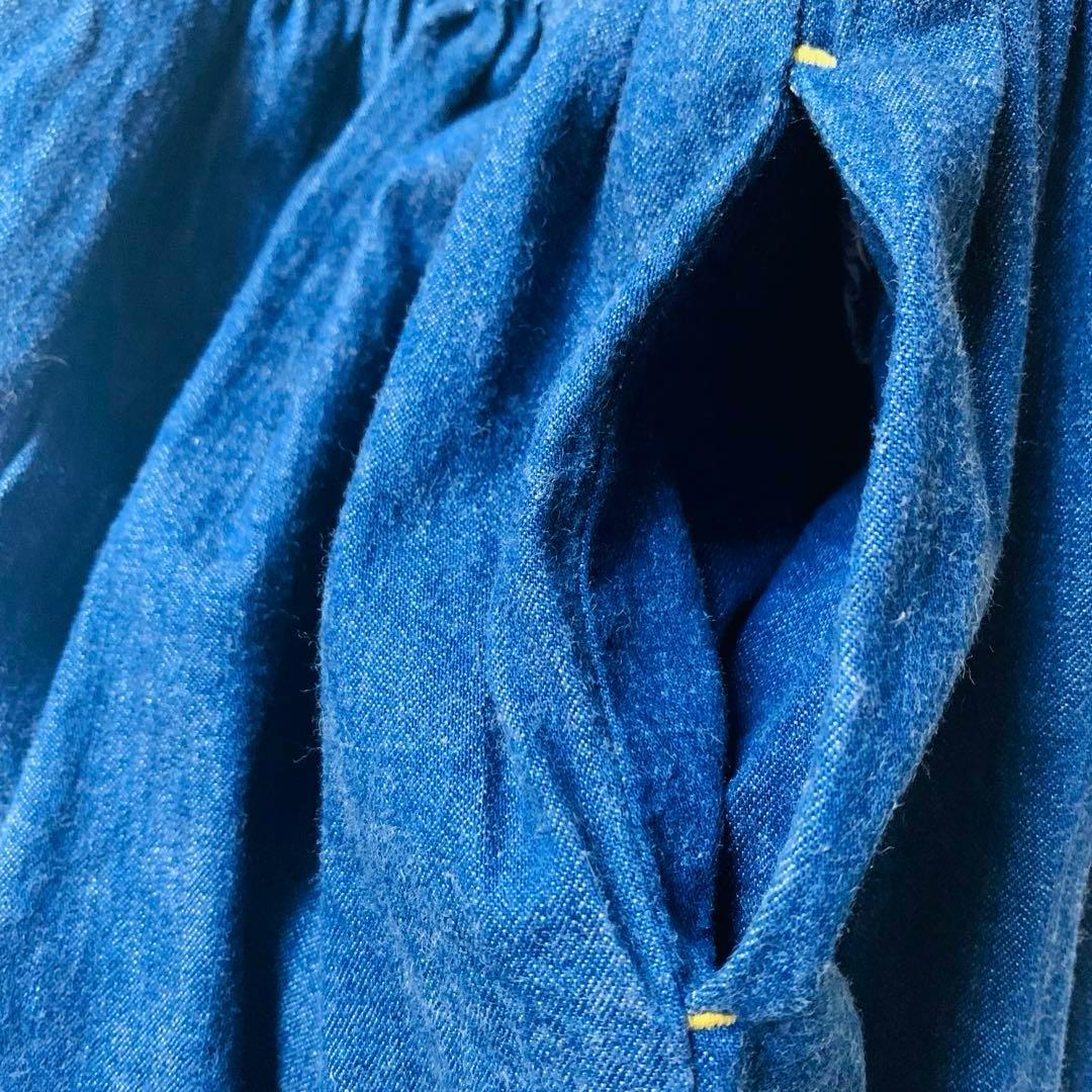 美品✨orSlow オアスロウ デニム ギャザー ロングスカート 日本製