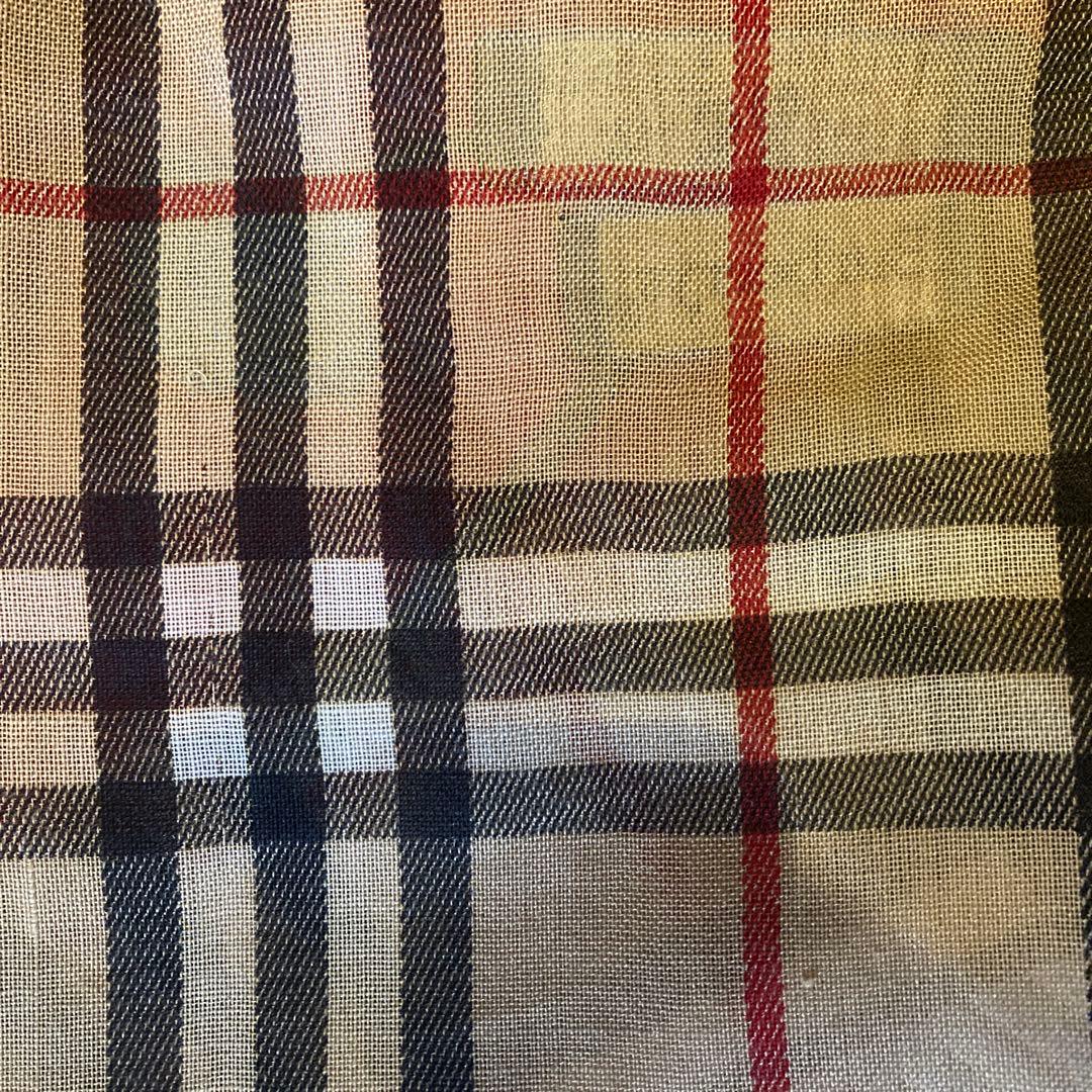 Burberry 青タグ 超大判シルク混ストール MADE IN ITALY