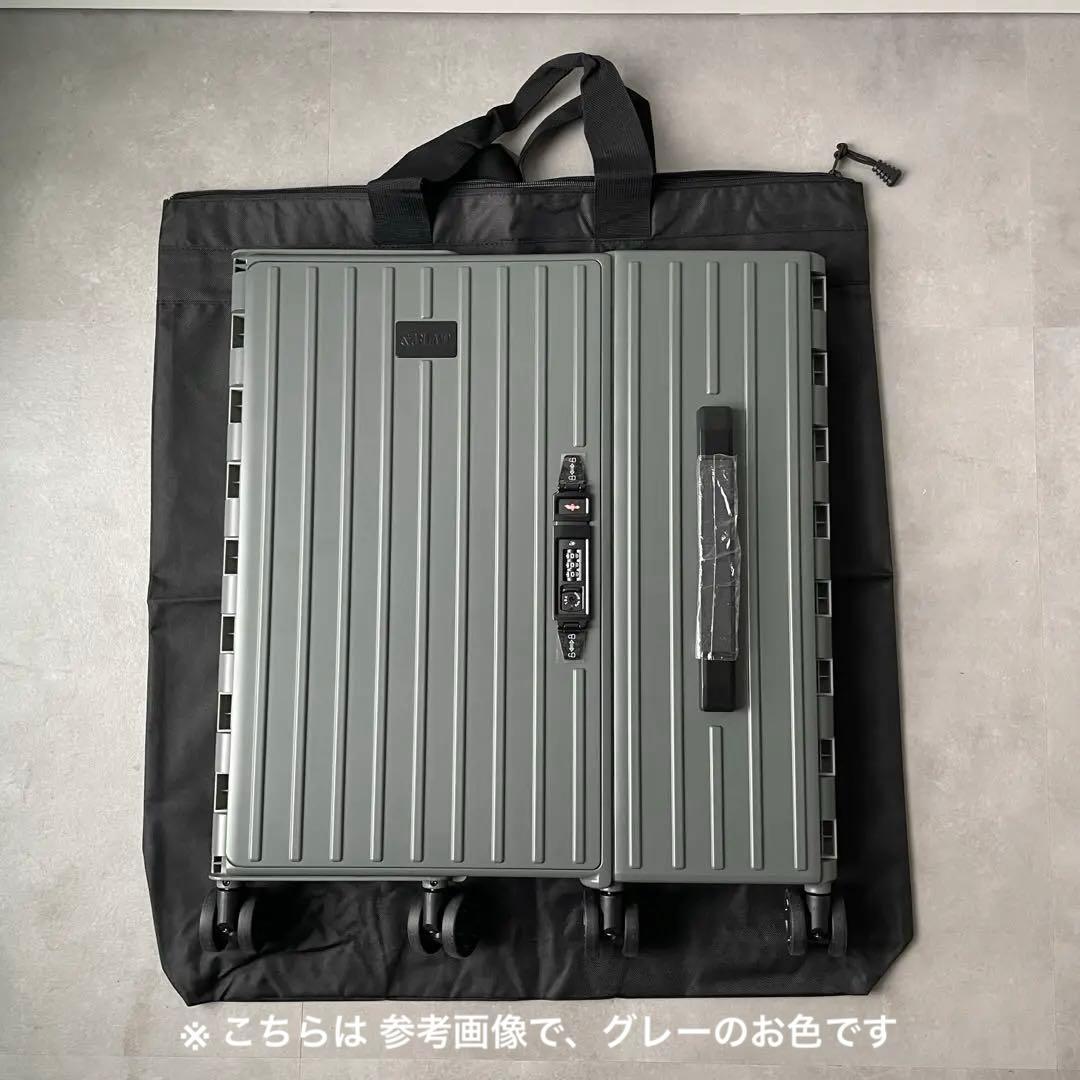 &.FLAT折り畳めるキャリーケース 機内持ち込み可能35Lスーツケースフラット