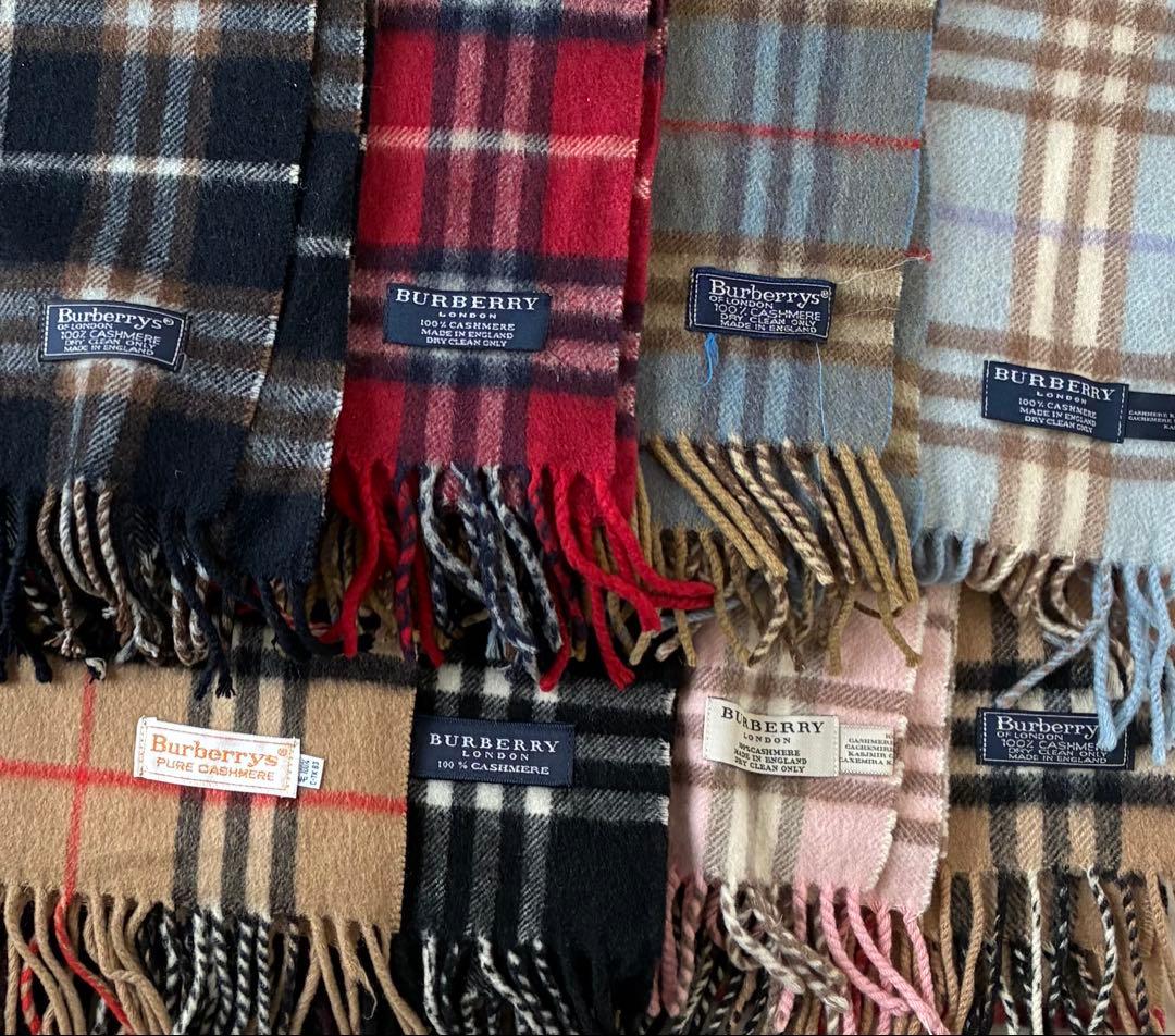 Burberry 100% CASHMERE マフラー ENGLAND製