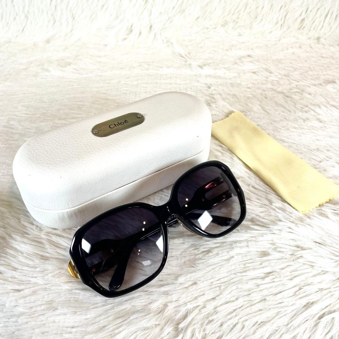 極美品　Chloe　クロエ　サングラス　CL2192A　ブラックレンズ・フレーム