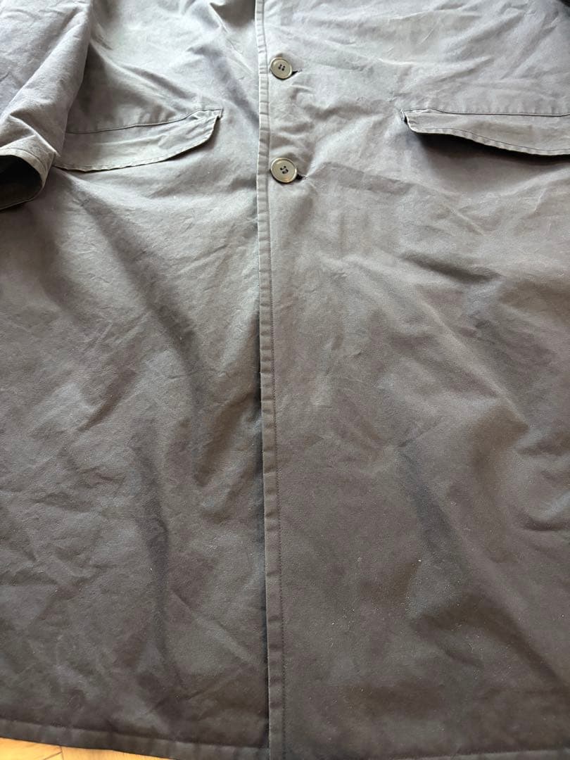 希少　22AW COMOLI コモリ　コットンフーデットコート　ネイビー　3