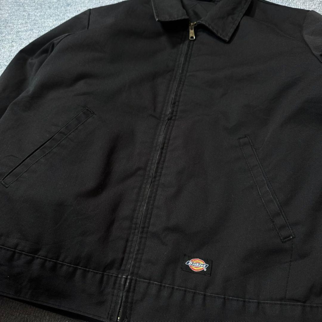 古着 ディッキーズ ワークジャケット ブラック ペンキ アイゼンハワージャケット