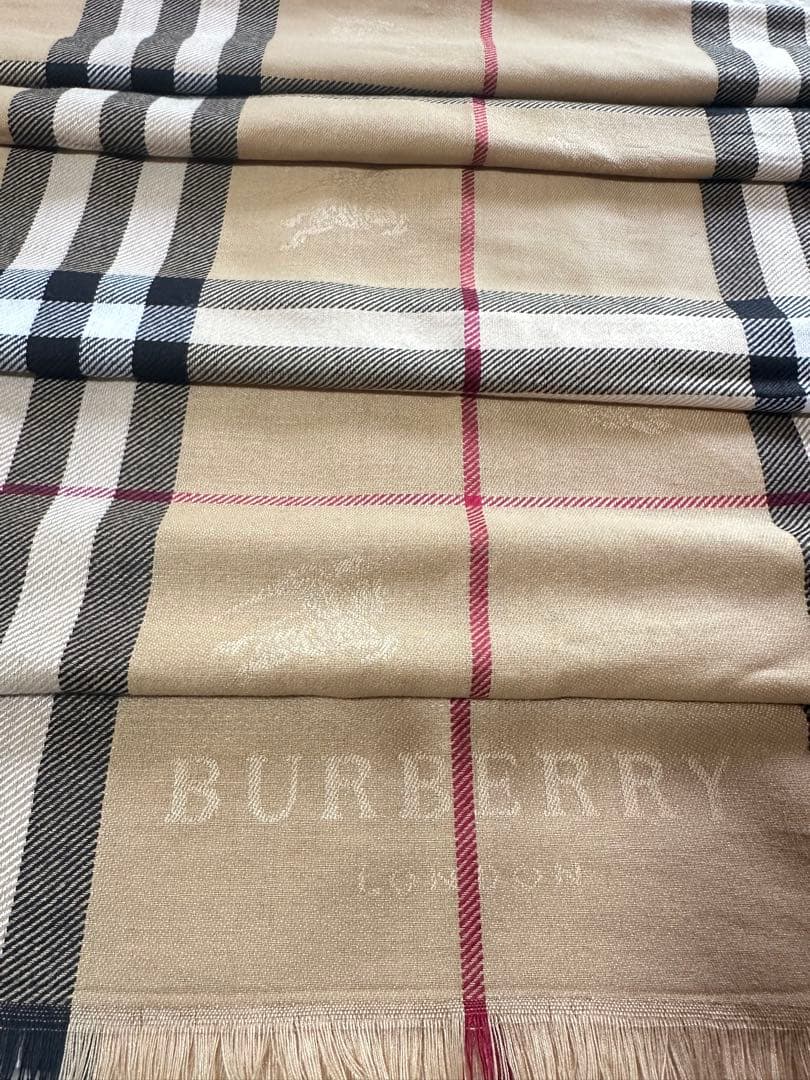 BURBERRY ベージュ チェック柄 ストール180cm×80cm