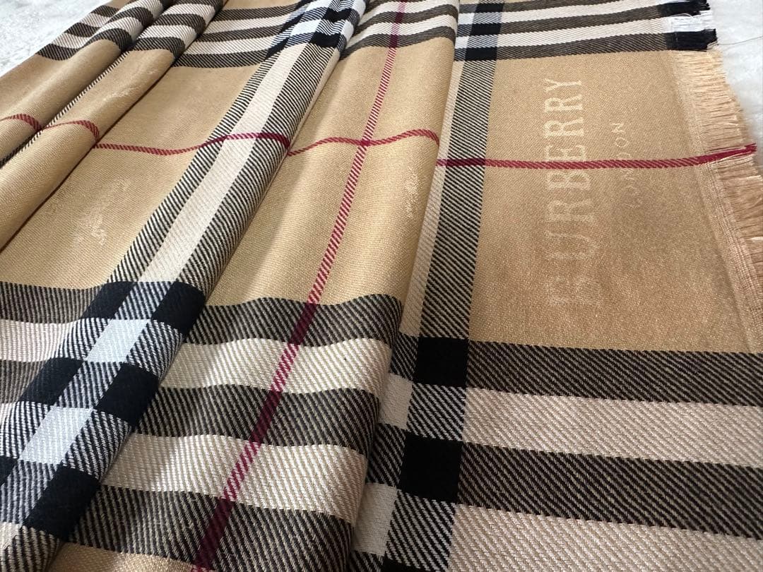BURBERRY ベージュ チェック柄 ストール180cm×80cm