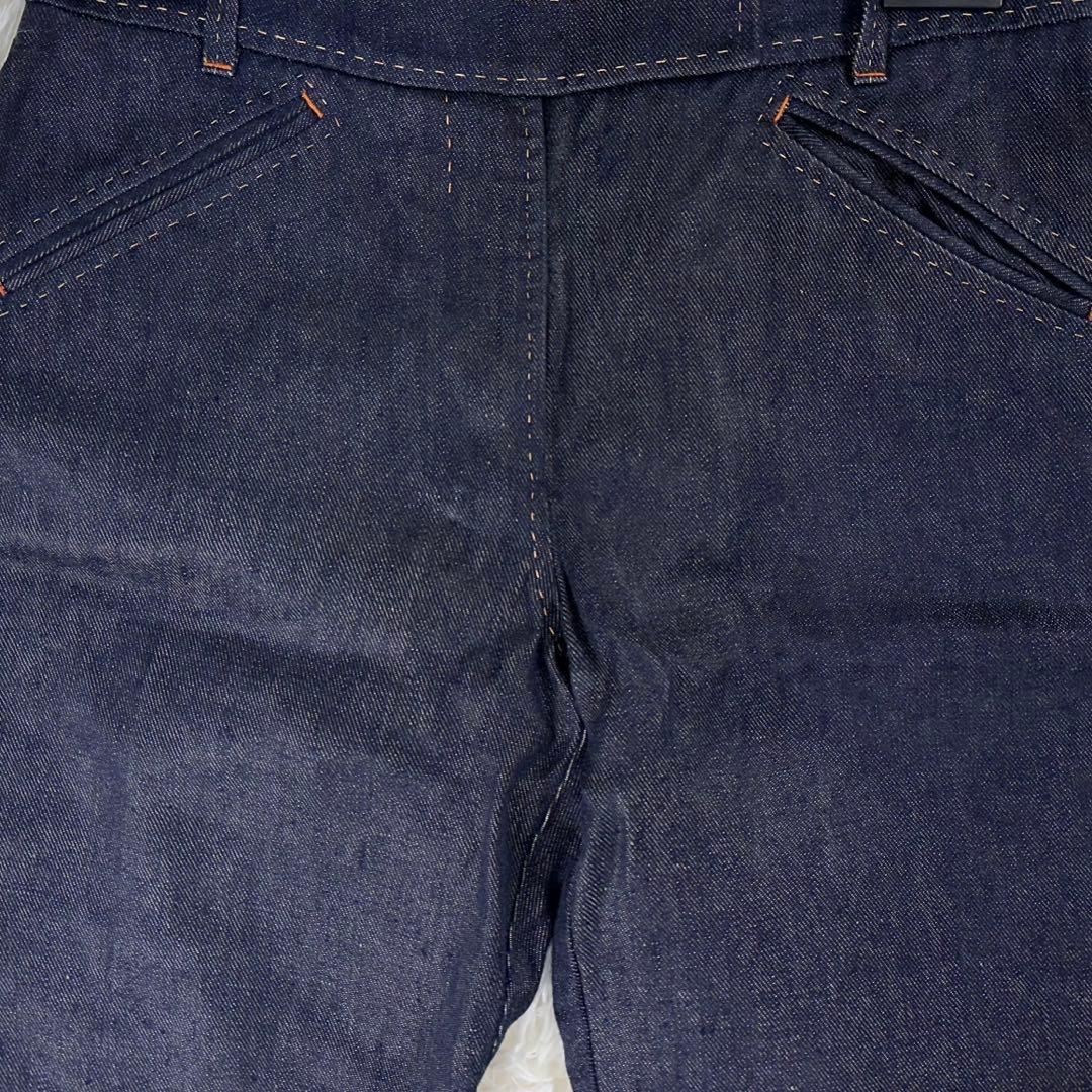 希少美品✨エルメス Cirque Molier デニムパンツ シルク リネン