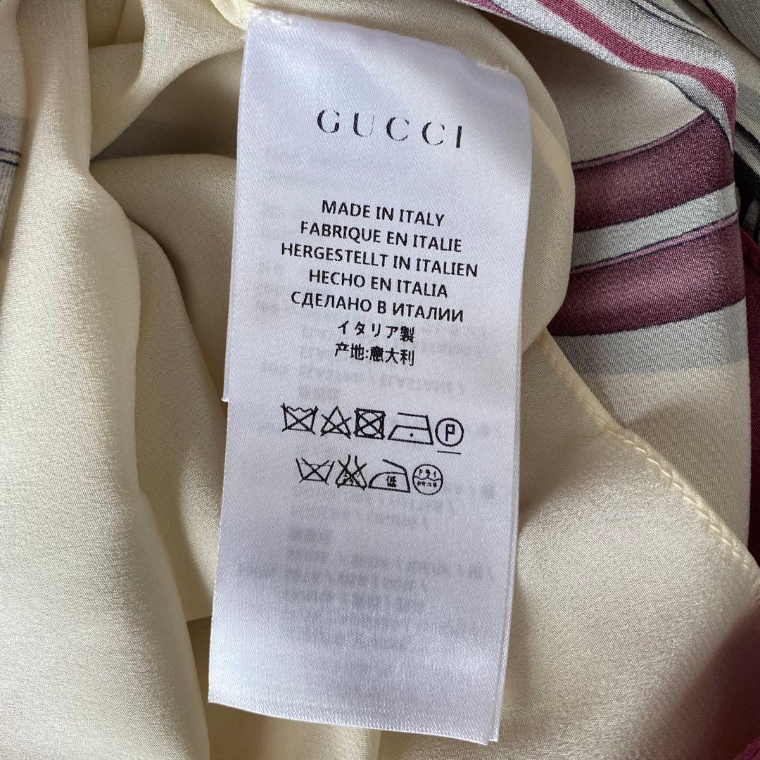 kokona◆入手困難◆美品◆GUCCI シャツワンピース シルク100