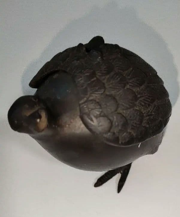 鶉(うずら)香炉　青銅製　骨董品 アンティーク品