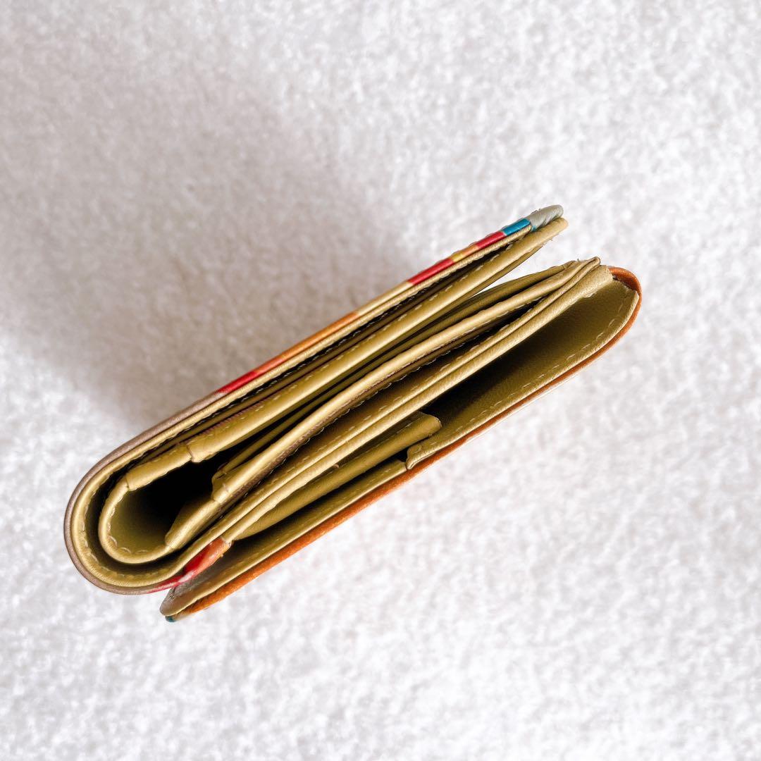 美品 Paul Smith 二つ折り財布 マルチカラー ポールスミス