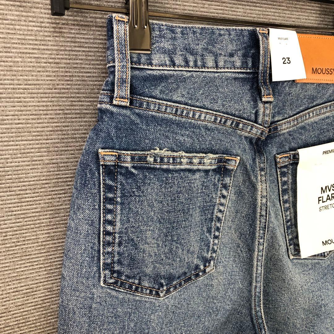 未使用品 MOUSSY MVS FLARE 23 BLU ブルー