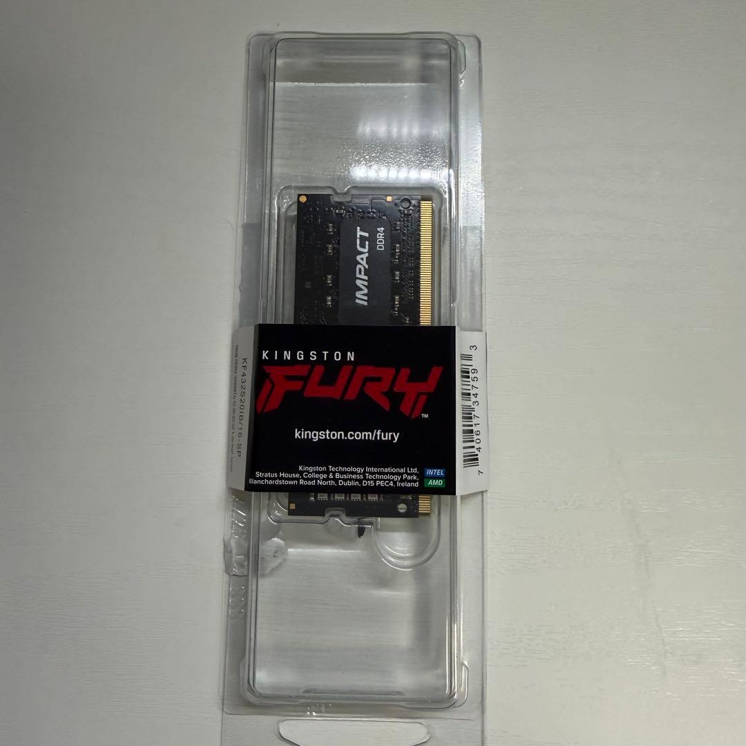 KINGSTON fury DDR4 3200MT/s 新品同様 ノート用メモリ