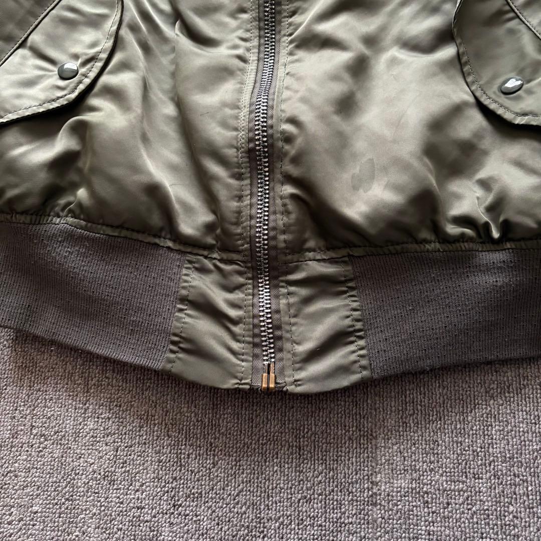 80s ALPHA MA-1 USA製　フライトジャケット size-L