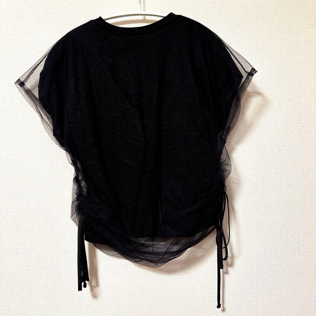 トップス MURRAL embroidered tulle layered tops