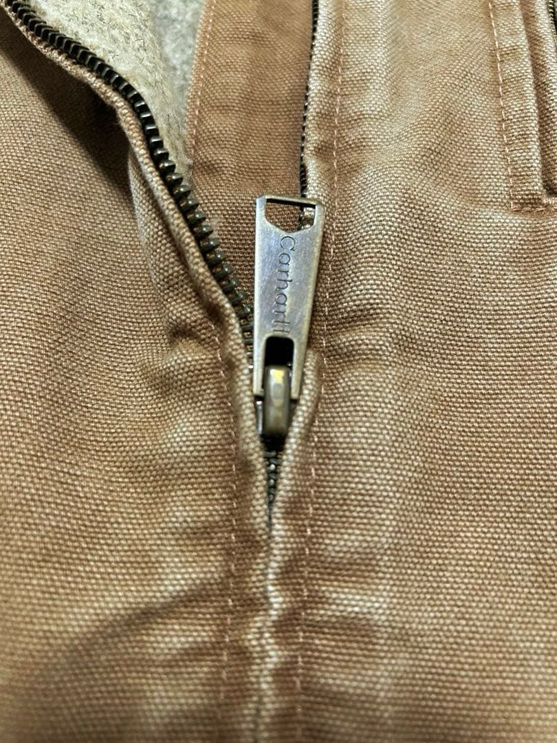 Carhartt カーハート ダックベスト 裏ボア ブラウン ワーク 古着