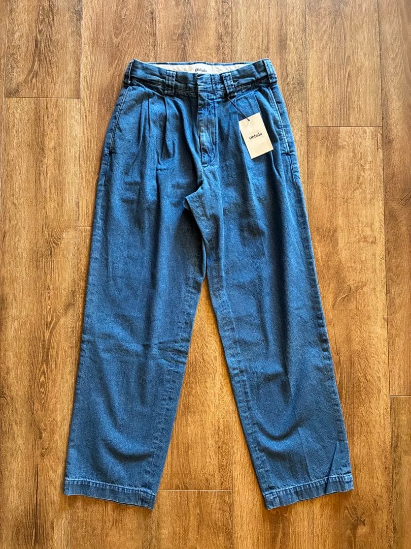 W24新品未使用タグ付！Oblada Officers Denim タックデニム