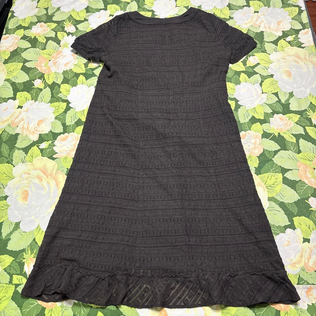 美品【値下げOK】Leilian ワンピース 13＋サイズ ブラウン　日本製