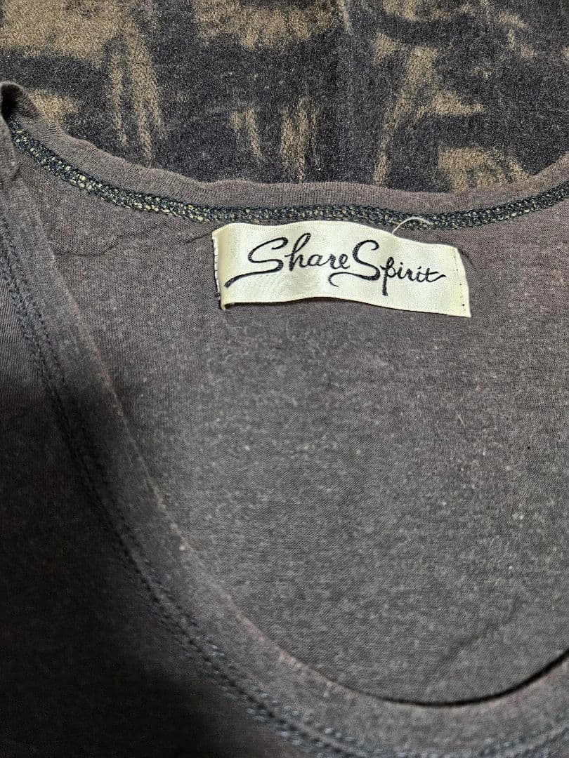 ShareSpirit アシンメトリースカルカットソーTシャツ